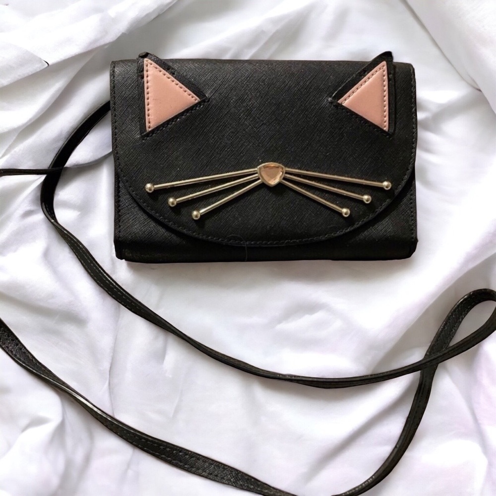 ❤️SOLD❤️ Kate Spade Limited Edition Jazz Things Up Cat Crossbody Bag/Wallet - Picture 8 of 12